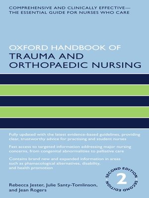 cover image of Oxford Handbook of Trauma and Orthopaedic Nursing